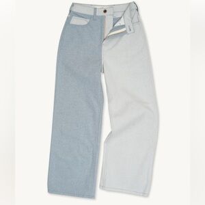 Size 34 Imperfects 100% Cotton Blue 523L Post Consumer Mismatched Denim USA Made